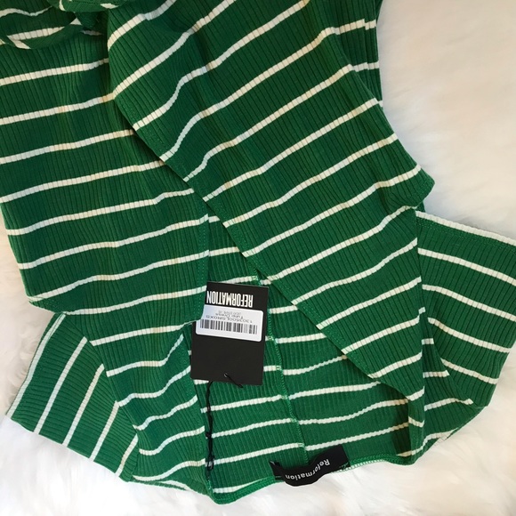 NWT Lucky stripe reformation tulip wrap dress XS - Picture 2 of 4